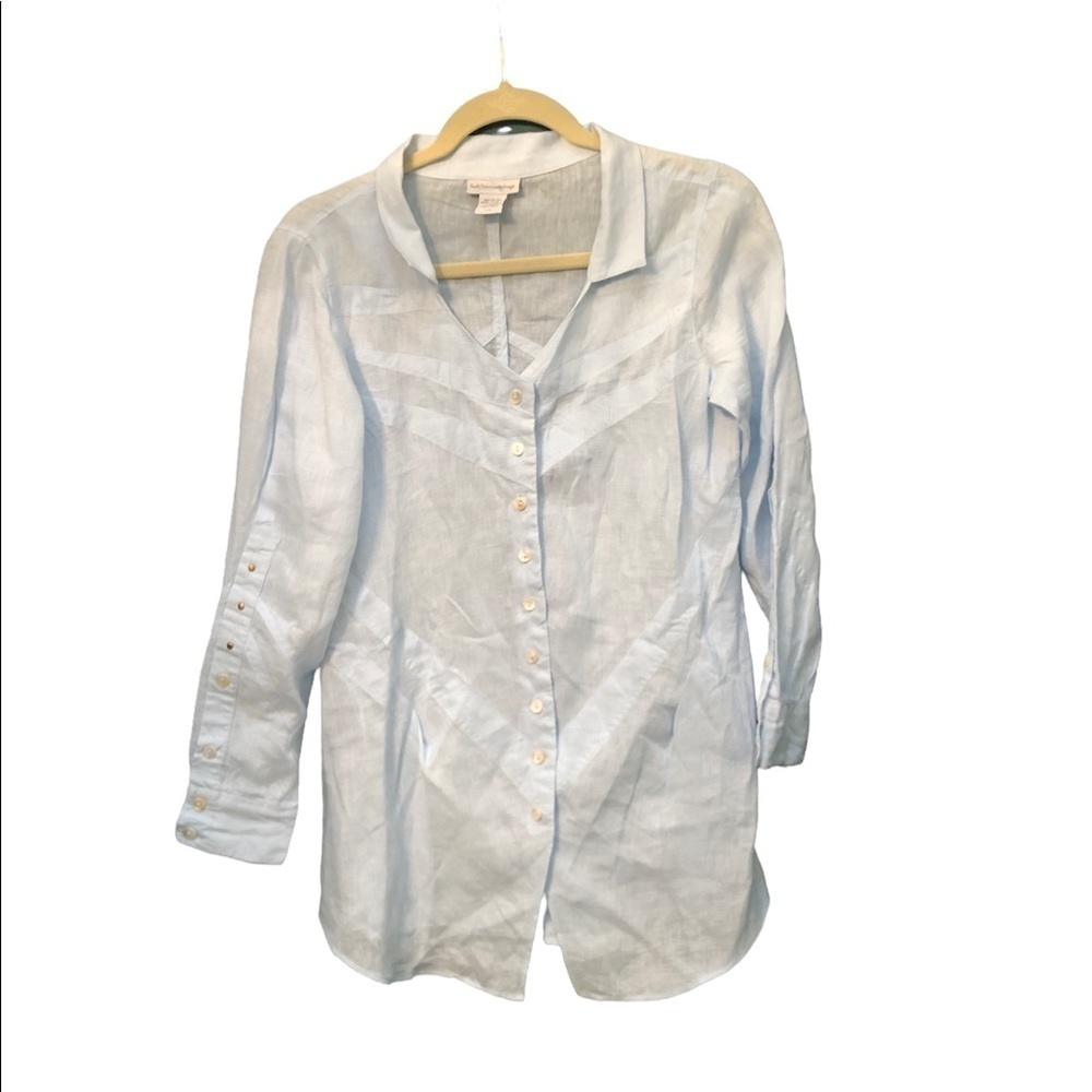 NWOT SOFT SURROUNDINGS LINEN BUTTON DOWN TUNIC